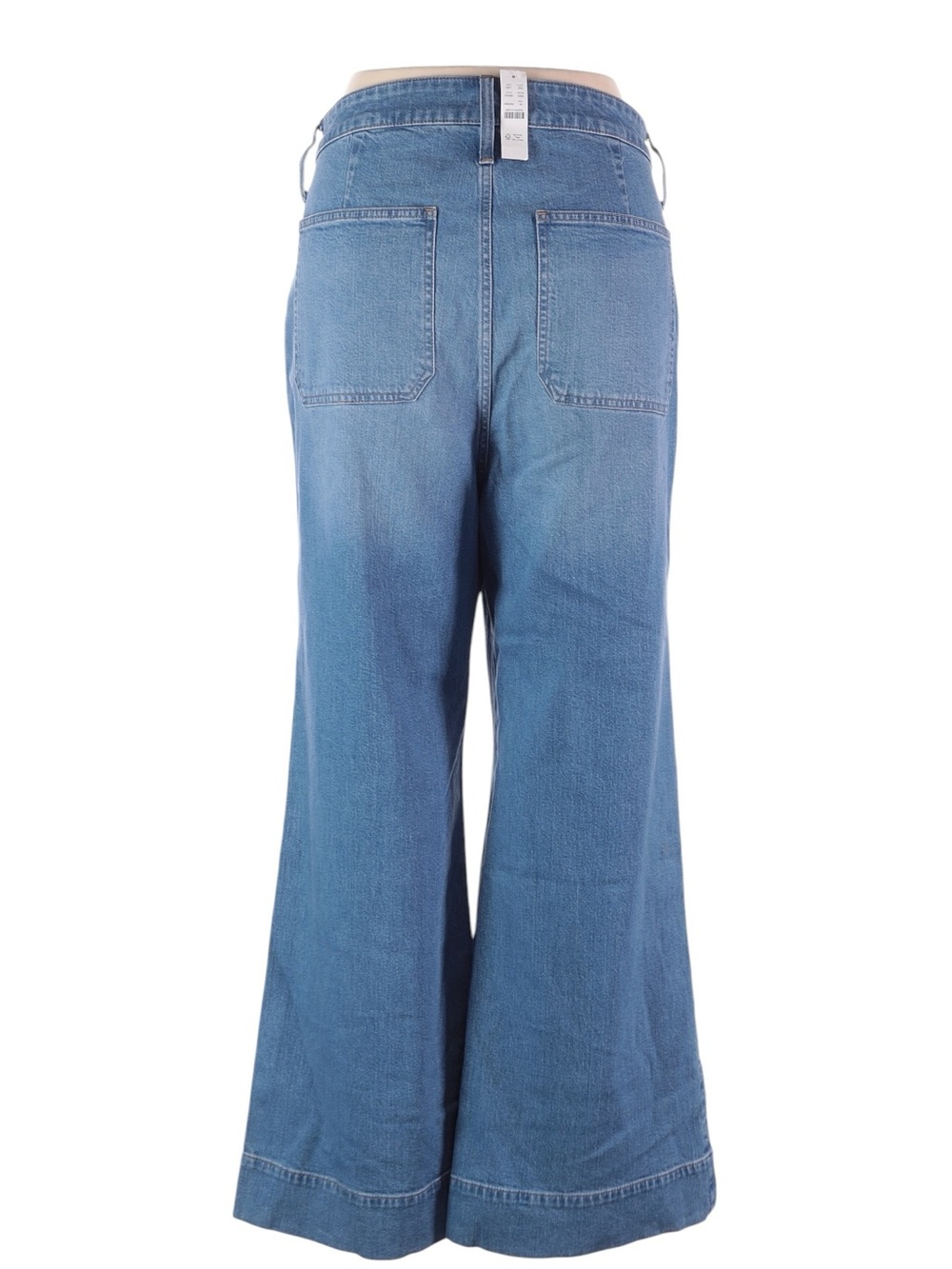J. Crew High Rise Sailor Denim Trousers 1996 semi-stretch Size 34 Light Wash NWT - Picture 2 of 9